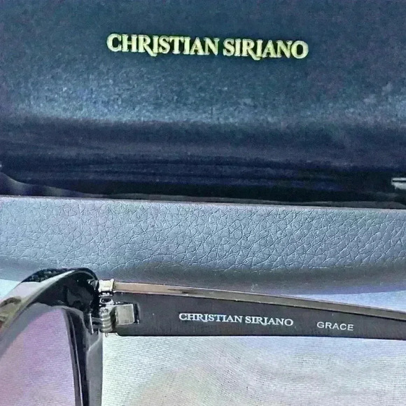 😍 NWT 😍 Christian Siriano 'Grace' Sunglasses, Black/Pink - Picture 4 of 8